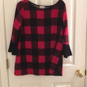 Buffalo plaid blouse